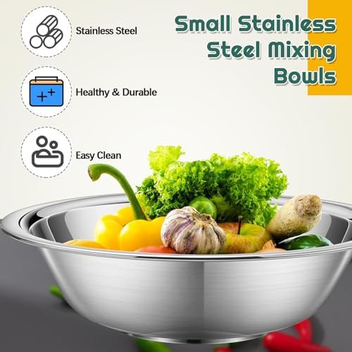 Small stainless steel prep bowls 20 pack — photo 3