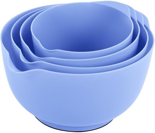 Anti slip plastic baking bowls set