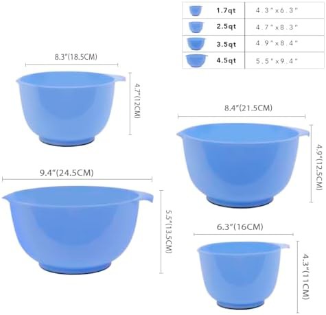 Anti slip plastic baking bowls set — photo 3