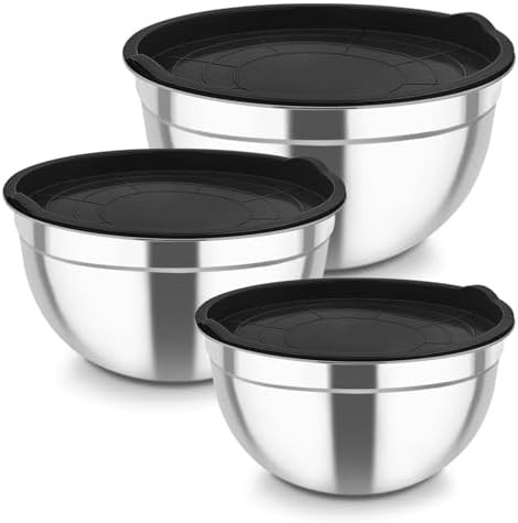 Nesting Mixing Bowls with Airtight Lids