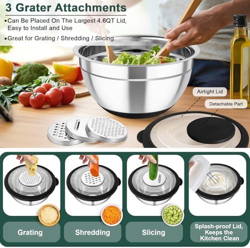 Black Mixing Bowls with Handle and Colander — photo 4