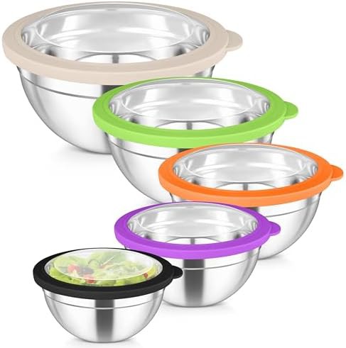 Multicolor deep anti flying mixing bowls