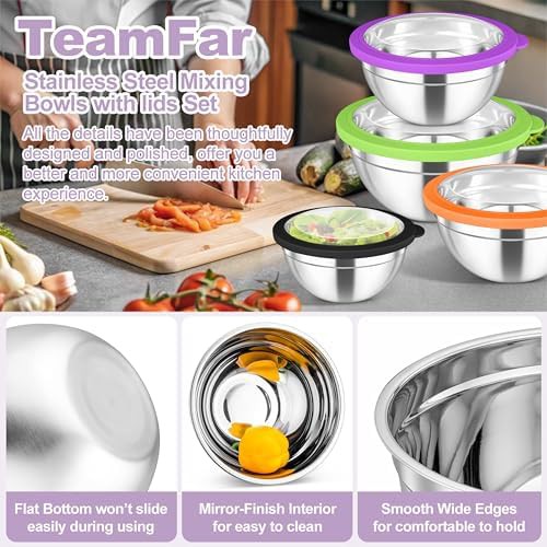Multicolor deep anti flying mixing bowls — photo 4