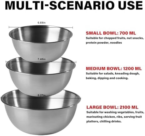 Large Nested Steel Bowls with Scale — photo 3