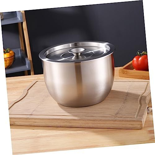 Stainless steel marinating bowl with cover — photo 3