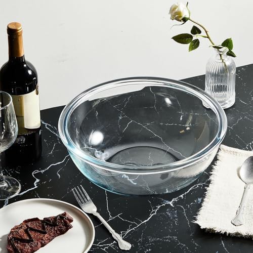 Extra large clear glass mixing bowl — photo 3