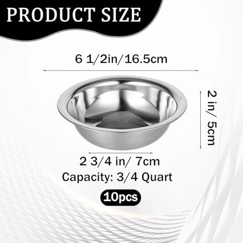 Small stainless steel flat base prep bowls — photo 3