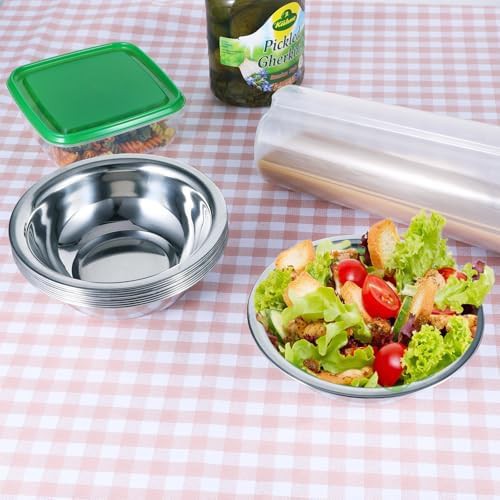 Small stainless steel flat base prep bowls — photo 4