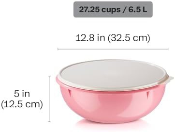 Vintage pink large capacity mixing bowl — photo 3