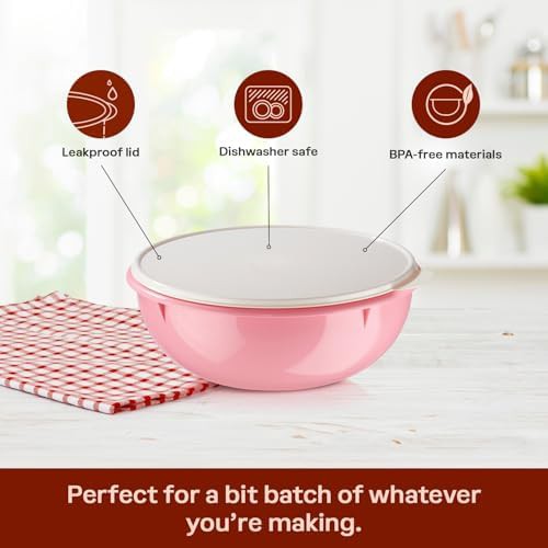 Vintage pink large capacity mixing bowl — photo 4