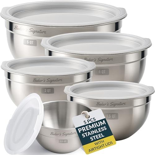 Silver Nesting Stainless Steel Five Piece Set