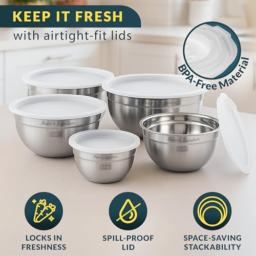 Silver Nesting Stainless Steel Five Piece Set — photo 4