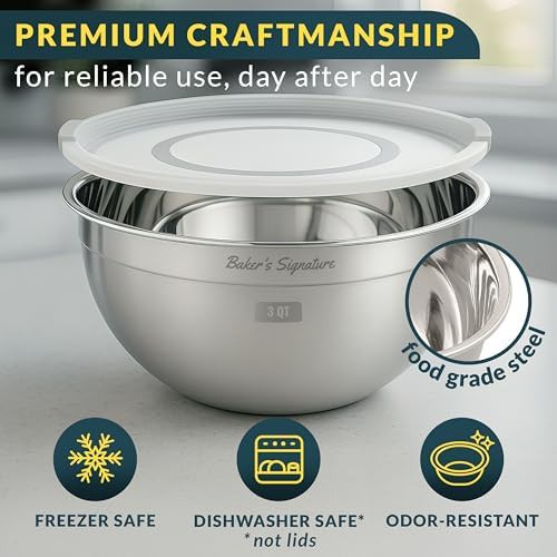 Nesting Stainless Steel Lidded Mixing Bowl Set — photo 3