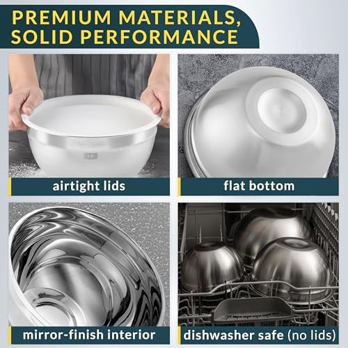 Nesting Stainless Steel Lidded Mixing Bowl Set — photo 5