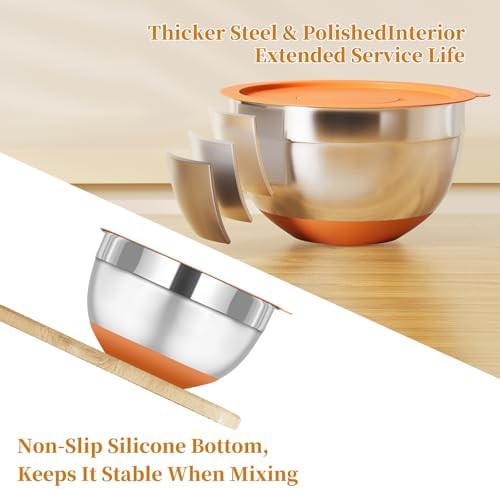 Nesting Stainless Steel Bowls with Grater Inserts — photo 5