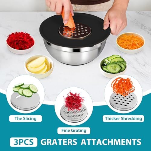 Black Silicone Bottom Mixing Bowls — photo 4
