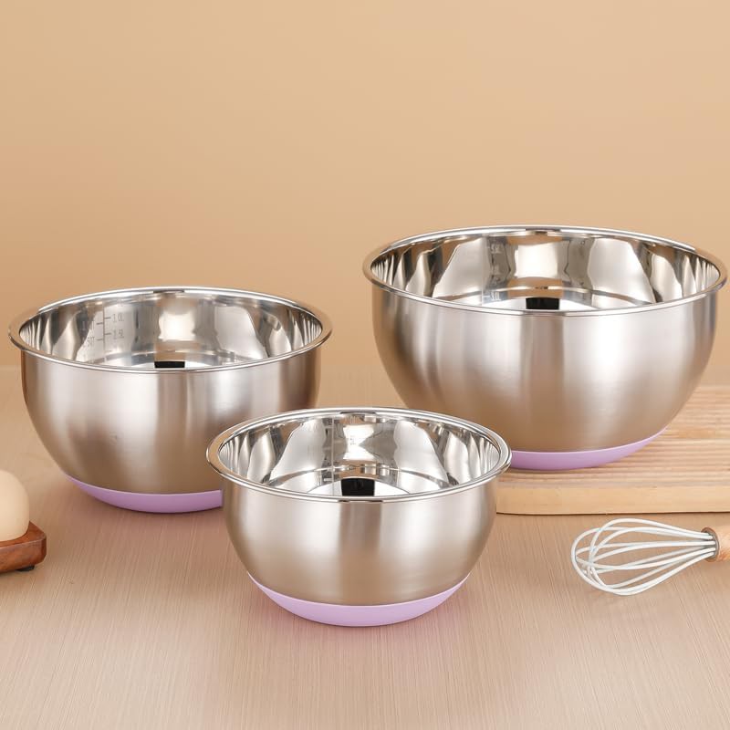 Stainless Steel Kitchen Bowl with Silicone Bottom — photo 5