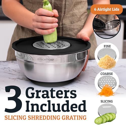 Large black stainless steel bowls with graters — photo 3