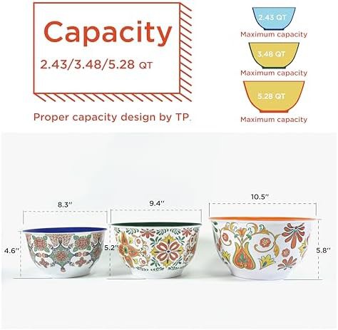 Aztec bloom melamine salad bowl set — photo 5