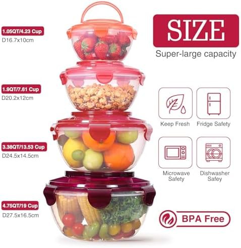 Airtight leakproof storage bowls with handles — photo 4
