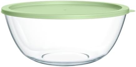 Clear glass salad and serving mixing bowl