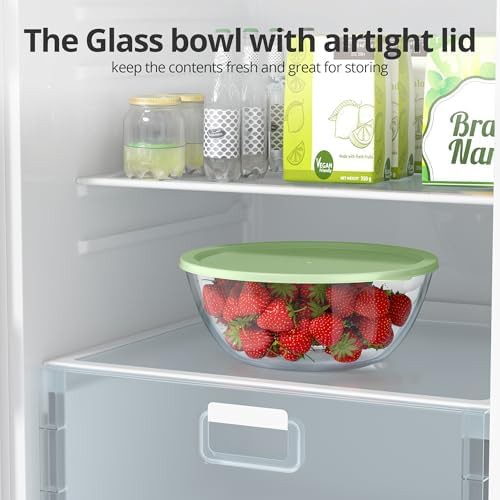 Clear glass salad and serving mixing bowl — photo 5