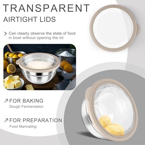 Stainless Steel Nesting Bowls with Lids — photo 3