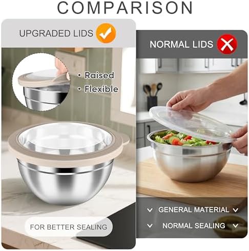 Stainless Steel Nesting Bowls with Lids — photo 4