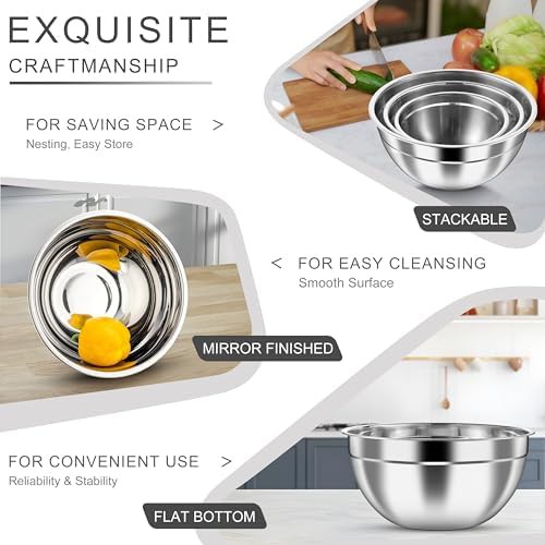 Stainless Steel Nesting Bowls with Lids — photo 5