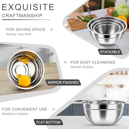 Stainless Steel 6 Piece Nesting Bowl Set — photo 5