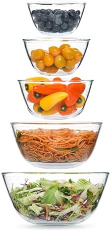 Thick glass nesting kitchen bowl set
