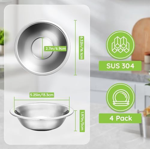 Stackable stainless steel baking and prep bowls — photo 3