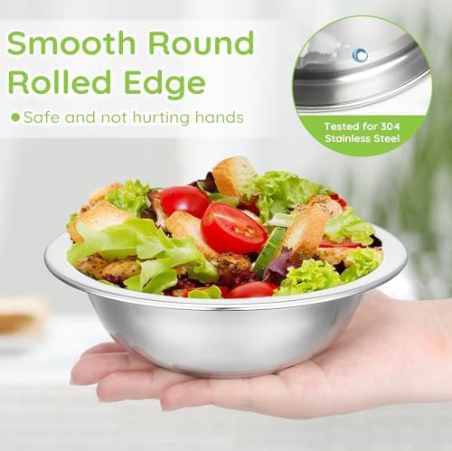Stackable stainless steel baking and prep bowls — photo 4