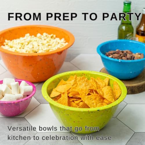 Confetti melamine nesting salad and serving bowls — photo 5