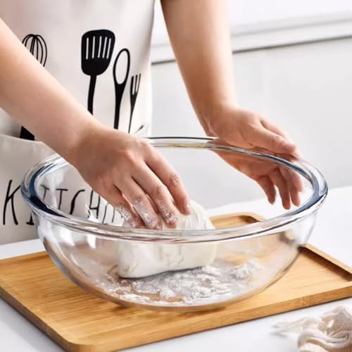 Large glass mixing bowl with airtight lid — photo 3