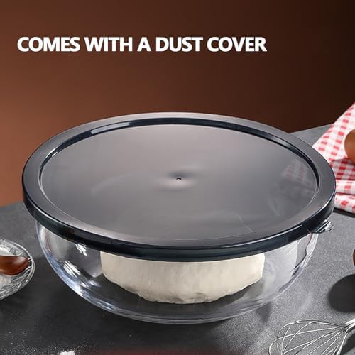 Large glass mixing bowl with airtight lid — photo 4