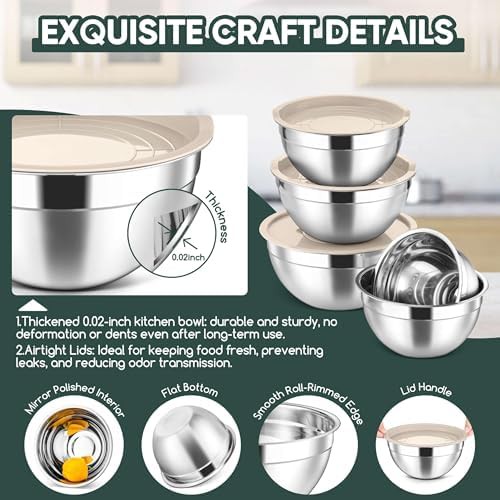Khaki nesting five piece set with graters — photo 3
