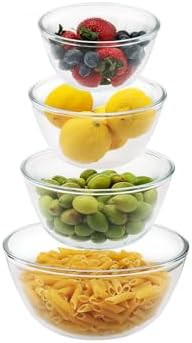 Glass nesting cooking and baking bowl set