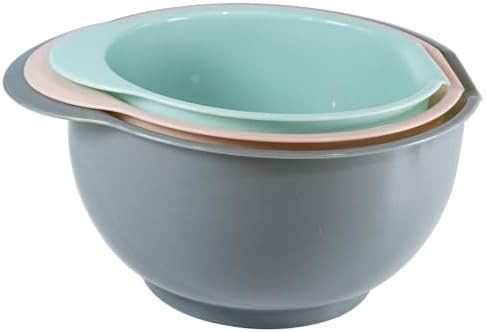 Green pink and grey nesting plastic bowls — photo 3