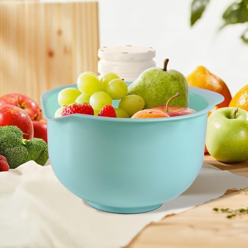 Green pink and grey nesting plastic bowls — photo 5
