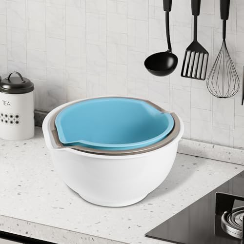 White plastic nesting bowls for baking — photo 3