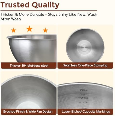 Stainless Steel Three Piece Baking Set — photo 3