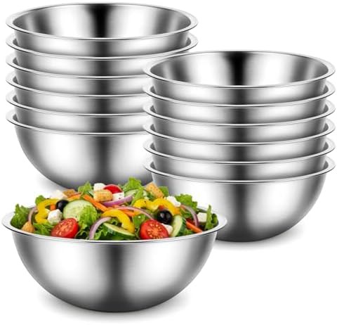 Graduated stainless steel prep bowl