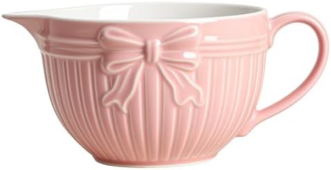 Bow embossed ceramic mixing bowl