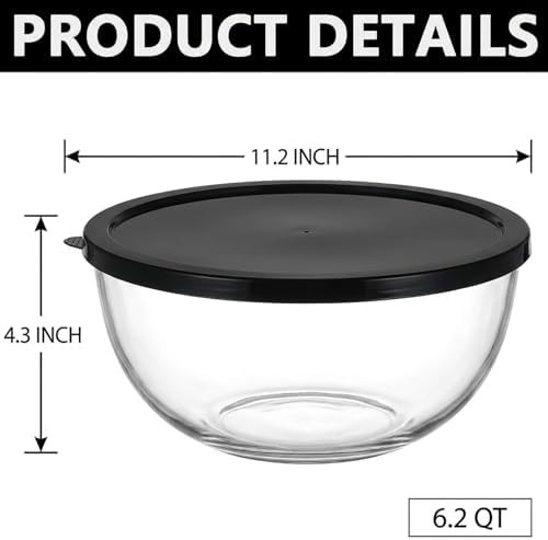 Glass sourdough proofing bowl with lid — photo 3