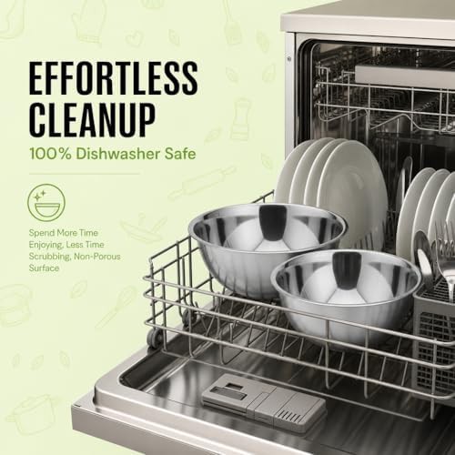 Large 8 quart stainless steel mixing basins — photo 5