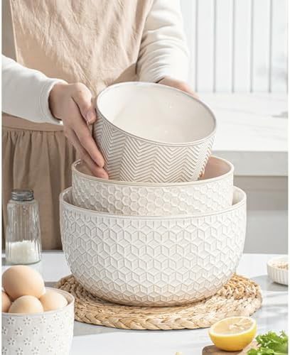 Ceramic baking and serving bowls in white — photo 3