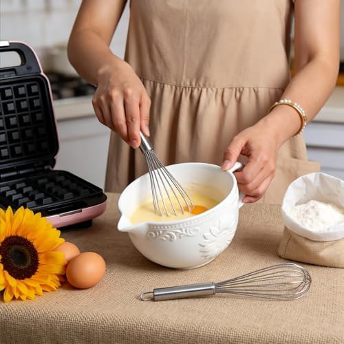 Sunflower embossed ceramic mixing bowl — photo 5