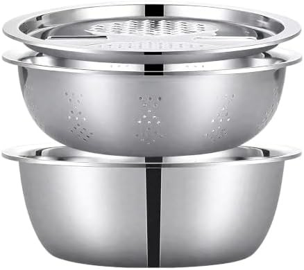 Compact Stackable Steel Mixing Bowls