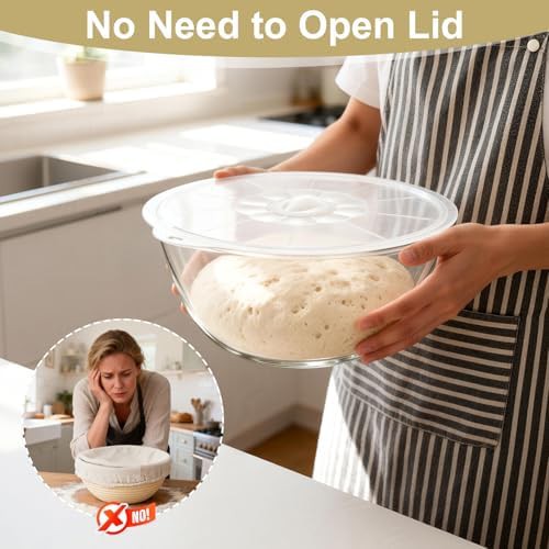 Oven safe glass sourdough bread bowl — photo 4